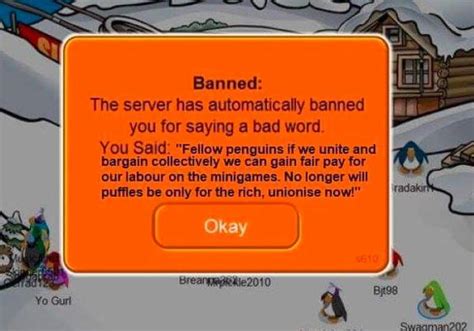 Seize The Fish Fake Club Penguin Bans Know Your Meme