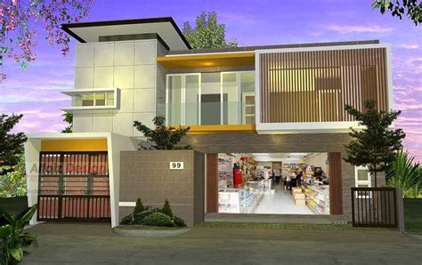 Desain Rumah Modern Plus Toko Arcadia Desain Desain Rumah Desain