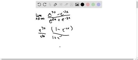 SOLVED Find The Limit Lim X Rightarrow Infty Frac E 3 X E 3