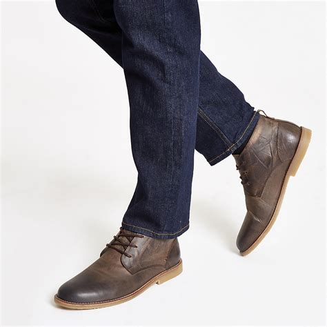 Brown Leather Chukka Boots Boots Shoes And Boots Men