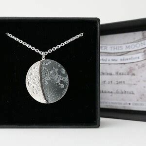 UNDER THIS MOON Supermoon Necklace Customised Lunar Phase Of Your