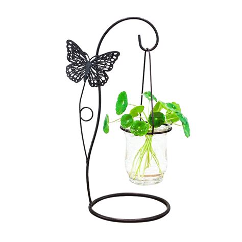 Bestonzon Pc Hydroponic Container Plant Glass Bottle Wrought Iron