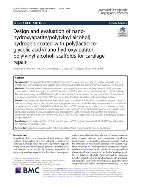 PDF Design And Evaluation Of Nano Hydroxyapatite Poly Vinyl Alcohol