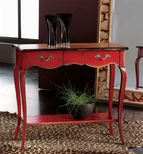 Casa Padrino Luxury Baroque Console Antique Red Brown Silver