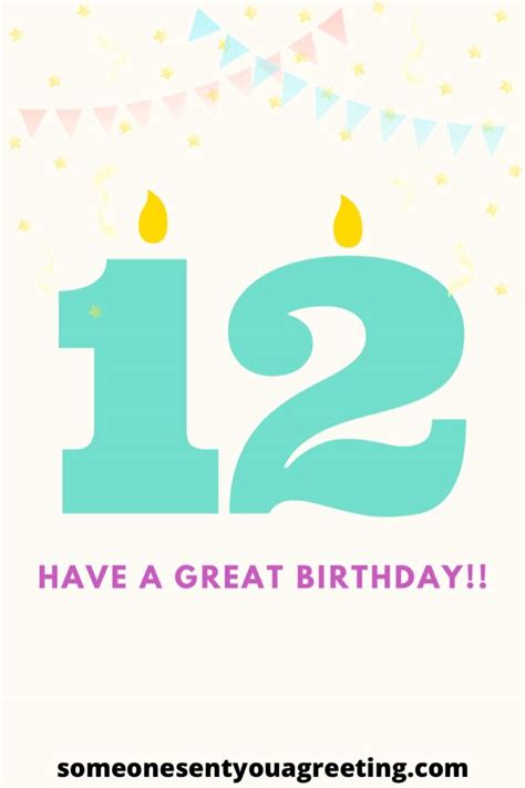 Happy 12th Birthday Wishes Messages For 12 Year Olds 55 Off