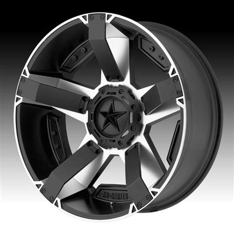 KMC XD Series XD811 RS2 Rockstar II Machined Black Custom Wheels Rims