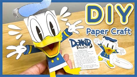 Paper Craft Donald Duck Paper Toy Disney Character Diy Youtube