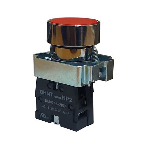 Pulsador Rojo 22mm Base Metálica CHINT Ingecom Eléctricos SAS