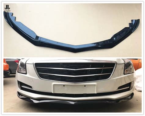 Pc Carbon Fiber Abs Front Bumper Lip Cover Trim For Cadillac Ats Ats L