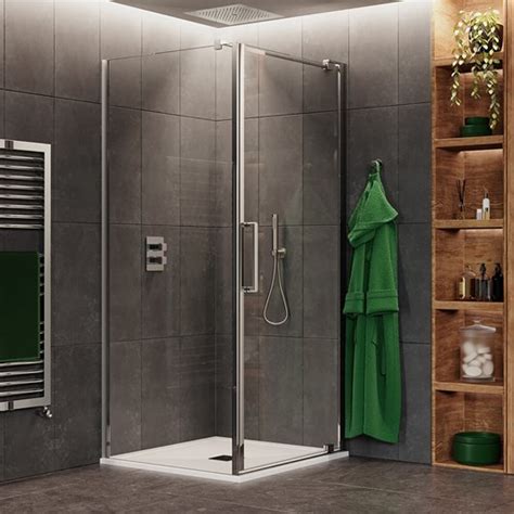 Crosswater Optix 10 Pivot Shower Door And Optional Side Panel