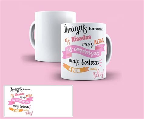 Arte Digital Caneca Sublima O Melhores Amigas Item No Elo Spring