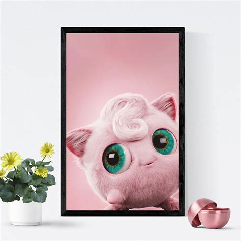 Cute Pokemon Jigglypuff Poster Bedroom Decor Music Poster Etsy