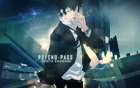 Pistol Psycho Pass Man Shougo Makishima Black Hair Shinya Kogami