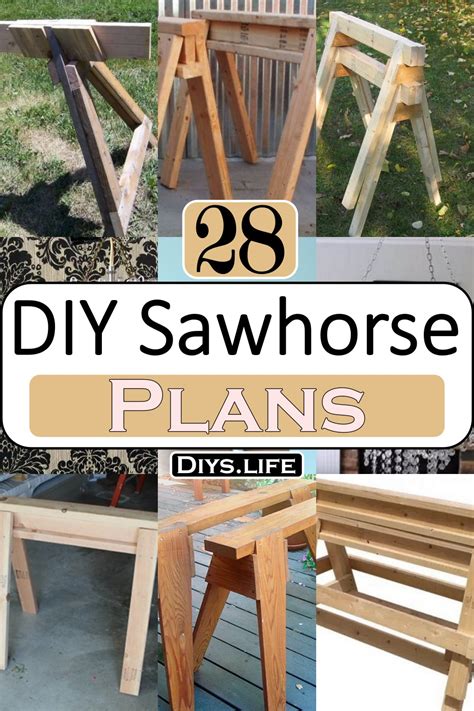 33 DIY Sawhorse Plans For Woodworkers - DIYS