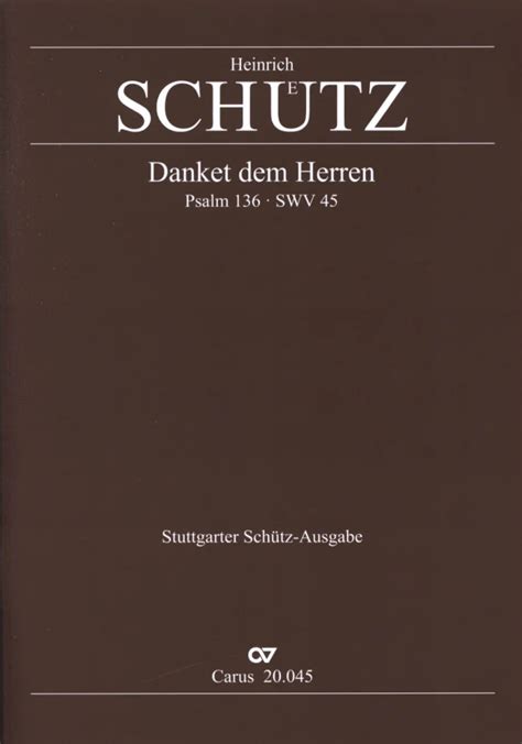 Danket dem Herren denn er ist freundlich SWV 45 von Heinrich Schütz