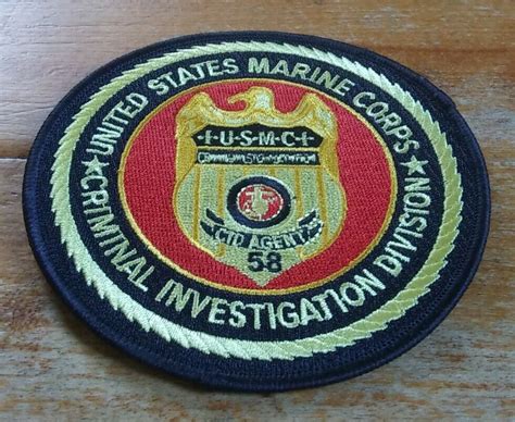 Usmc Cid Agent 58 Embroidered Iron On Collectors Patch Ebay