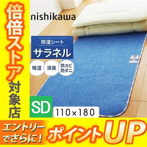 西川 シリカゲル入り 除湿シート サラネル セミダブル 110×180cm 湿気 汗臭 加齢臭 Cp 6029 2073 02902 からっと