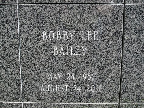 Bobby Lee Bailey 1931 2011 Find A Grave Memorial