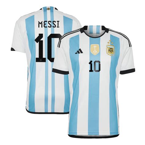 New MESSI 10 Argentina Home 2022 Champion Jersey Gogoalshop