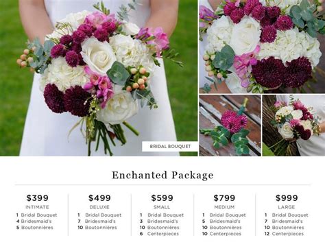 Enchanted Flower Pricing Diy Wedding Flowers Wedding Flower Packages