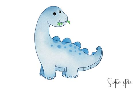 Dinosaurs Watercolor Clipart 7 Graphic By Siatia Creative Fabrica