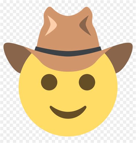 Open - Cowboy Emoji, HD Png Download - 1000x1000(#253337) - PngFind