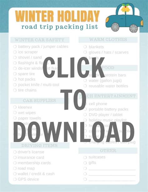 37 Important Things You Need to Pack for a Winter Road Trip [Printable Packing List]