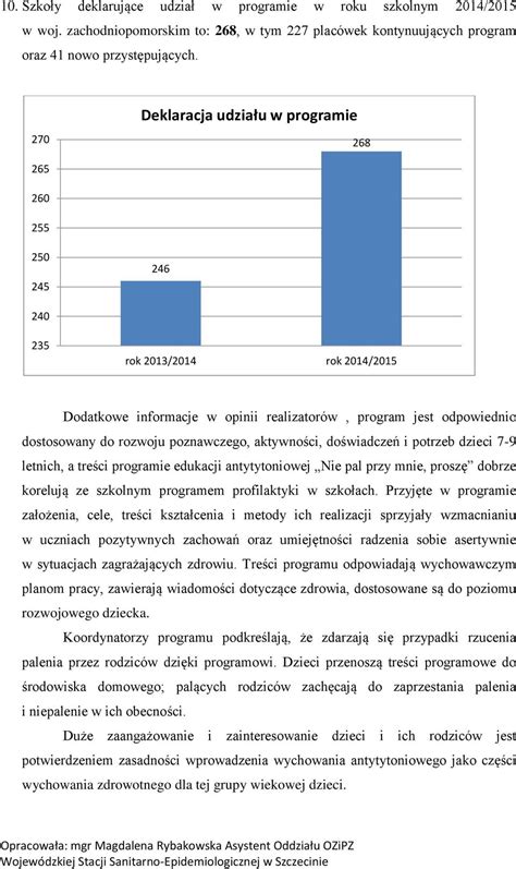 Szko Y Bior Ce Udzia W Programie Pdf Darmowe Pobieranie