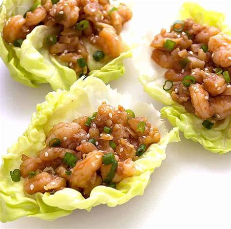 Hoisin Shrimp Lettuce Wraps - The Wholesome Dish