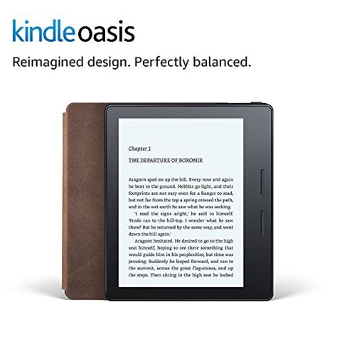 Kindle Oasis E Reader With Leather Charging Cover Walnut 6 High