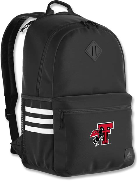 Adidas Texas Tech Rearing Rider "Classic 3-Stripes" Backpack – Red