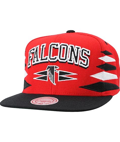 NFL Mitchell and Ness Atlanta Falcons Diamond Snapback Hat | Zumiez