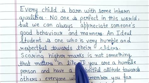 An Ideal Student Essay Writing Paragraph On Ideal Student Essay