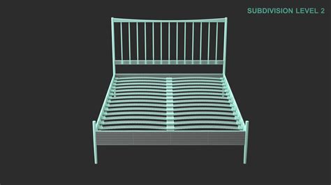 Double Bed Frame 3D Model - TurboSquid 1861884