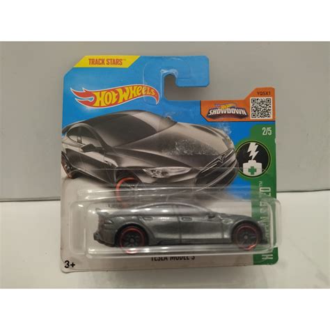Tesla Model S Hot Wheels Carton Mal Estado Card Damaged Bcn Stock Cars