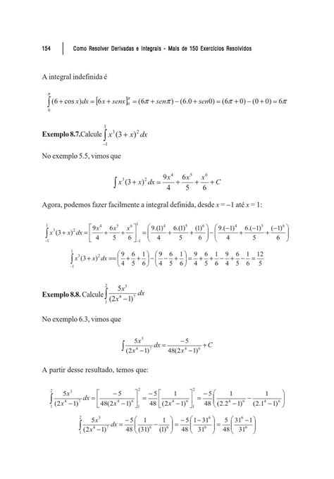 Como Resolver Derivadas E Integrais Mais De Exerc Cios Resolvidos