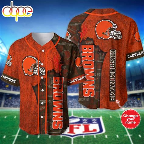 Personalized Cleveland Browns Baseball Jersey Shirt For Fans