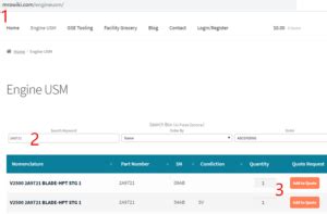 How to find v2500 engine used parts? - MROwiki