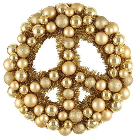 Gold Peace Sign Wreath Annie Selke