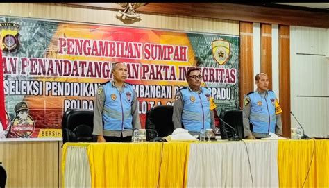 Irwasda Polda Gorontalo Pimpin Pengambilan Sumpah Dan Penandatangan