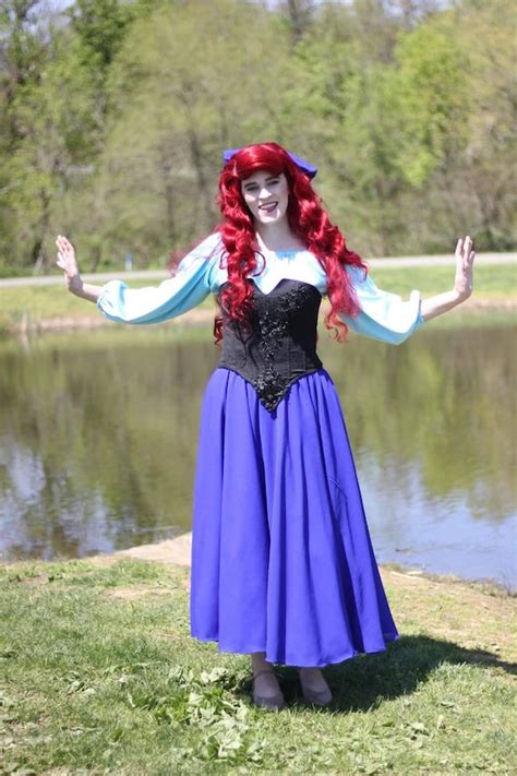 Cosplay Ariel Costume Dress Adult Cosplay Kiss the Girl Disney - Etsy