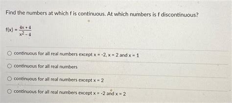 Solved Find The Numbers At Which F Is Continuous At Which Chegg