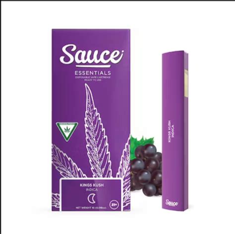 Sauce Bar Grandaddy Purp 1G Disposable Vape Indica BLINKER CARTS