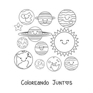 10 Dibujos Del Sistema Solar Para Colorear Gratis Coloreando Juntos