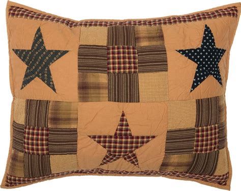 Amazon VHC Brands Primitive Bedding Patriotic Ninepatch Sham