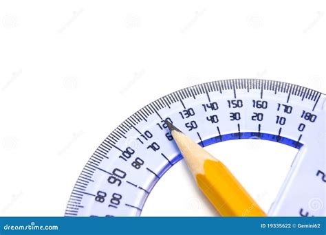 Protractor And Pencil Stock Photography - Image: 19335622