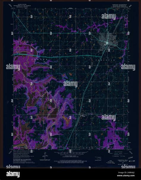 Map of checotah oklahoma hi-res stock photography and images - Alamy