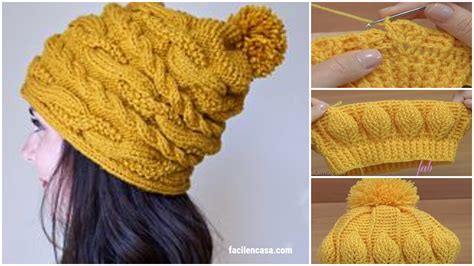 TUTORIAL PASO A PASO DE GORRO A CROCHET DE MUJER CURSOS GRATUITOS