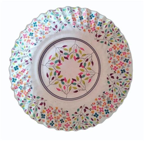 Inch Printed Paper Disposable Round Plate At Rs Piece Patterned