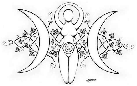 Triple Goddess Coloring Page Coloring Pages